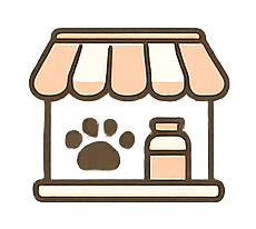 Illustration d'une boutique spécialisée pour chats